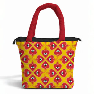 Puffy Bag Corazón con llamas