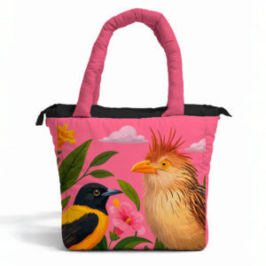 Puffy Bag Rosa de Pajaritos