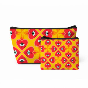 Cosmetiquera | Monedero - Corazón con llamas