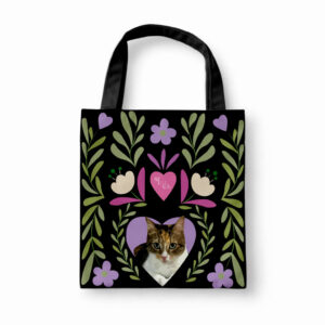 Totebag PERSONALIZADO de corazón y flores | Bolso